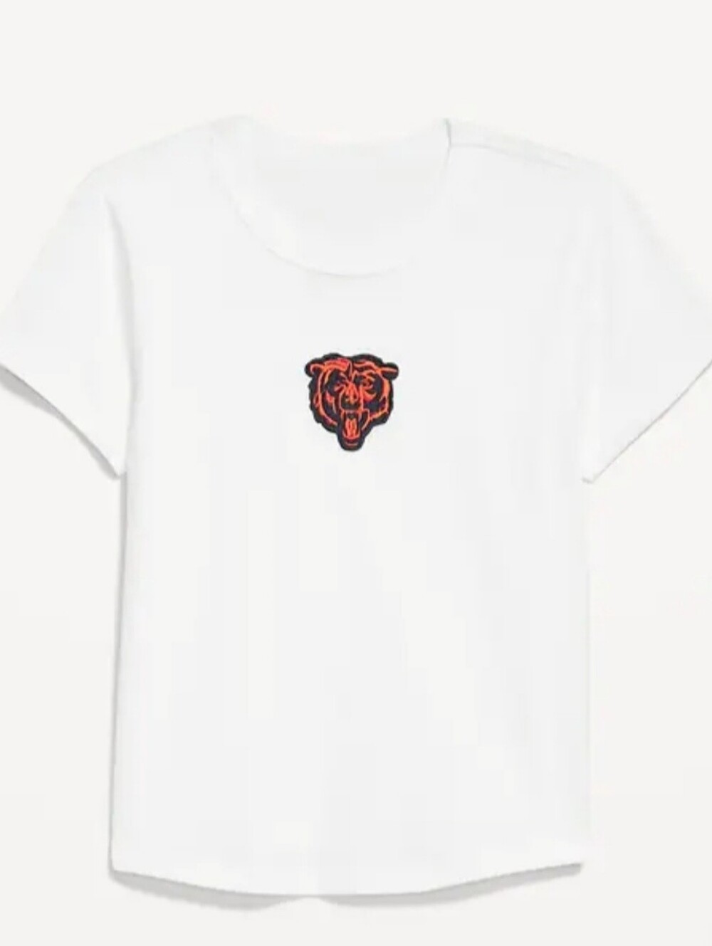 NWT NFL Team Apparel Chicago Bears Women's White Cropped Crewneck Tee - Size 4X